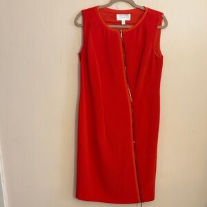 Boss Red Sleeveless Zip-Front Midi Dress